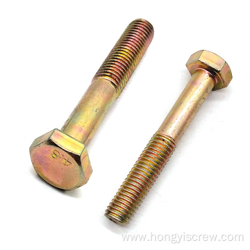 Color Galvanized Hex Bolts With Half Thread